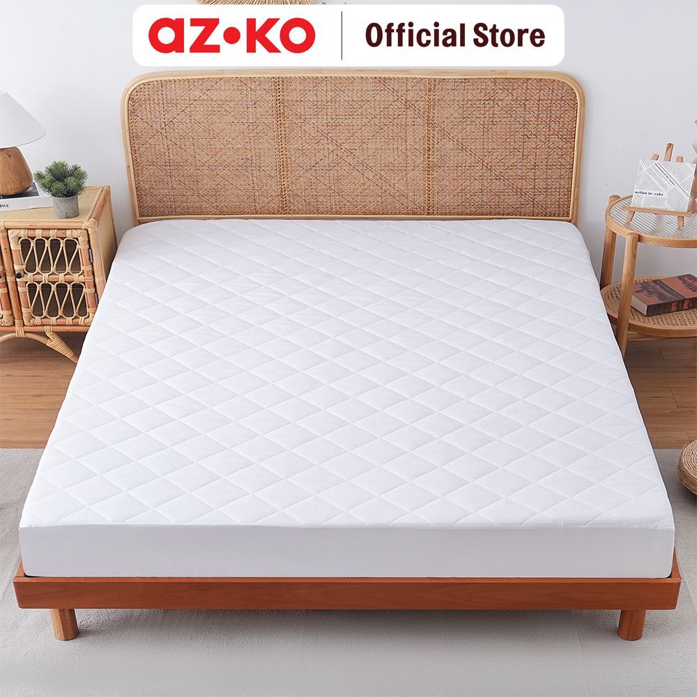 AZKO Sleeplite Pelindung Kasur - Putih Mattress Protector Bed Protector Pelapis Kasur Protective Mattress Cover