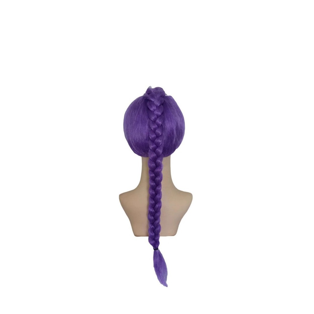 Purple Rumi Wig Long Braid Hair For Women Kids Anime Costume Cosplay Wigs For