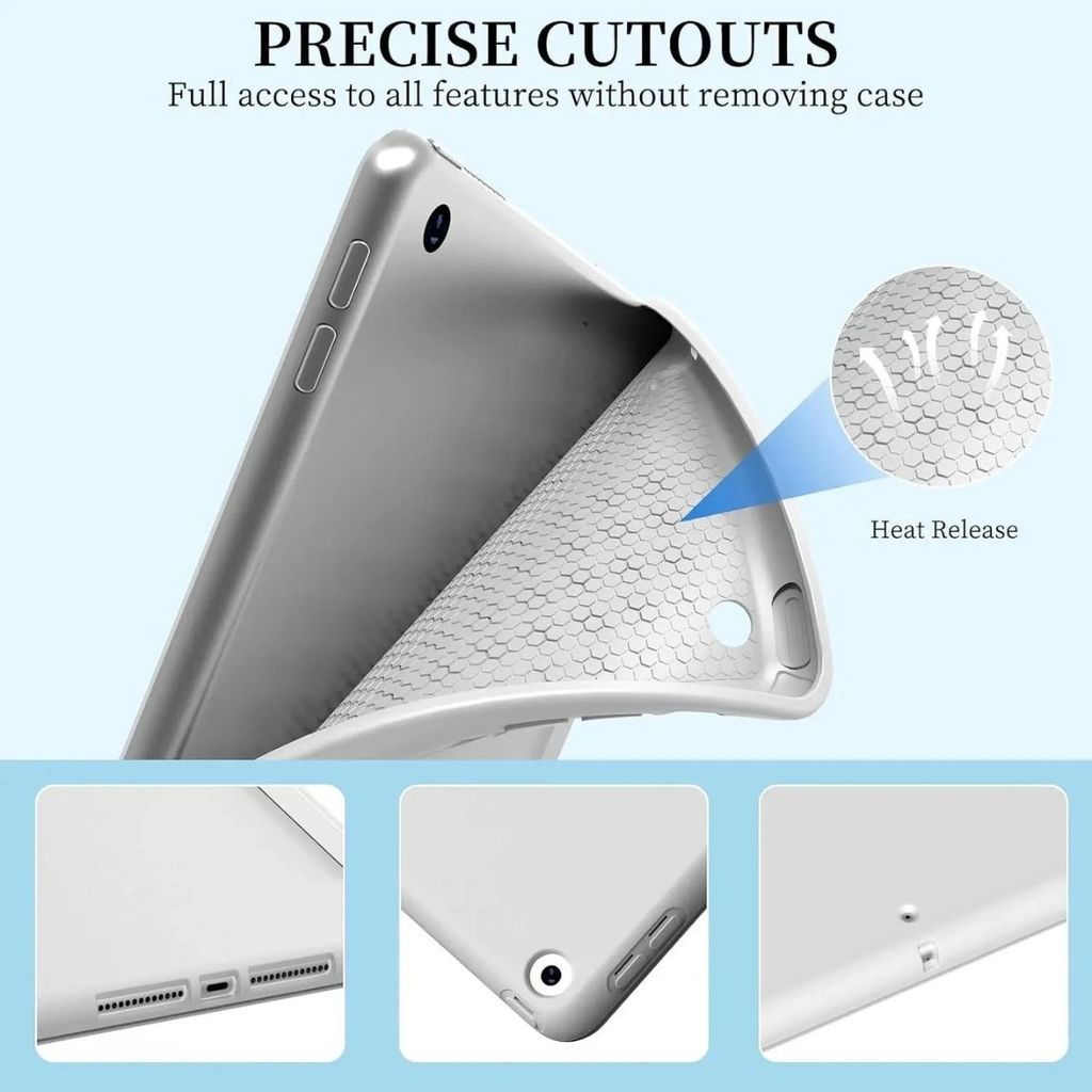 Case For iPad 11th A11 Air 6 5 4 Mini 1 2 3 4 5 6 7 Cute Polkadot Motif Smart Auto Wake Sleep Trifold - Gambar 2