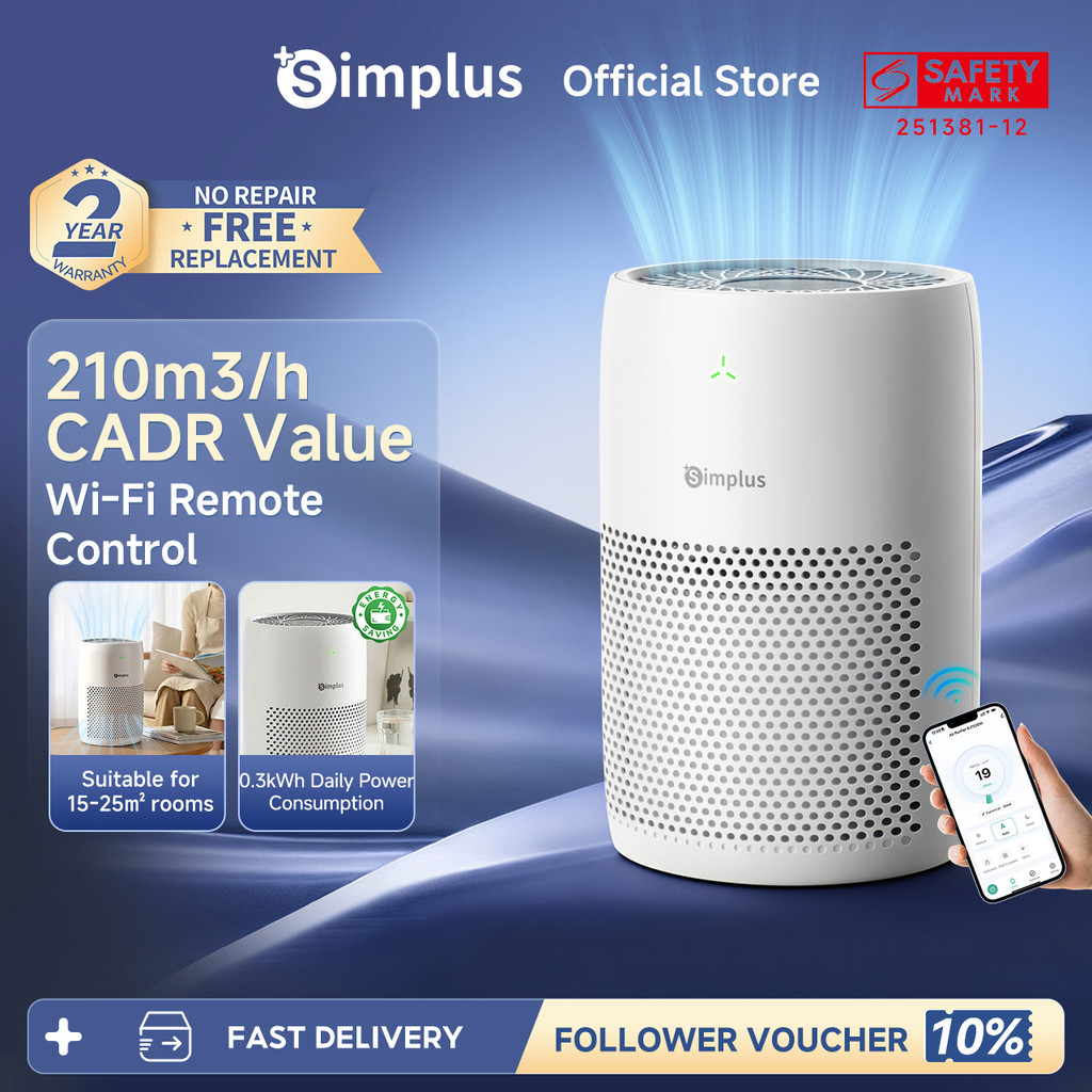 Simplus Air Purifier | Small Space Expert (15-25㎡) | Quiet, Energy ...