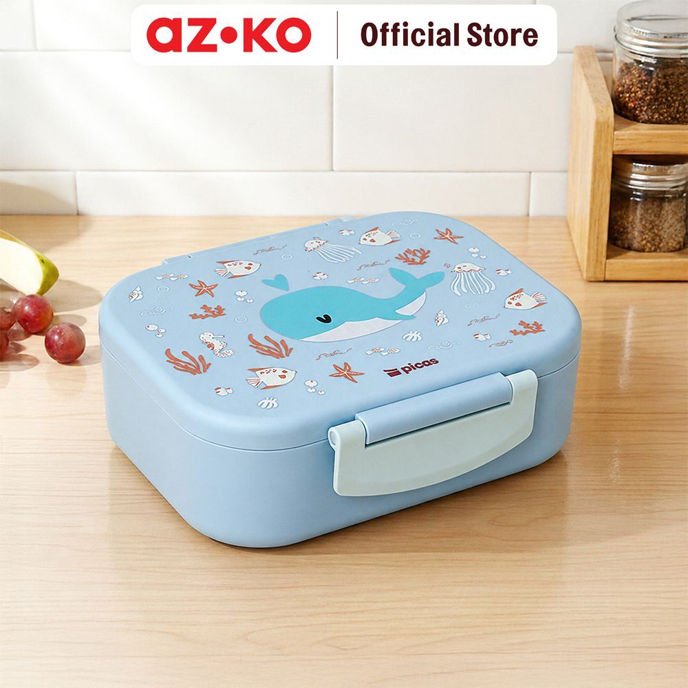 AZKO Picas Critter Tempat Makan Adjustable 3 Sekat 850 ml Bento Box Meal Container Tempat Bekal Lunch Box Kotak Bekal