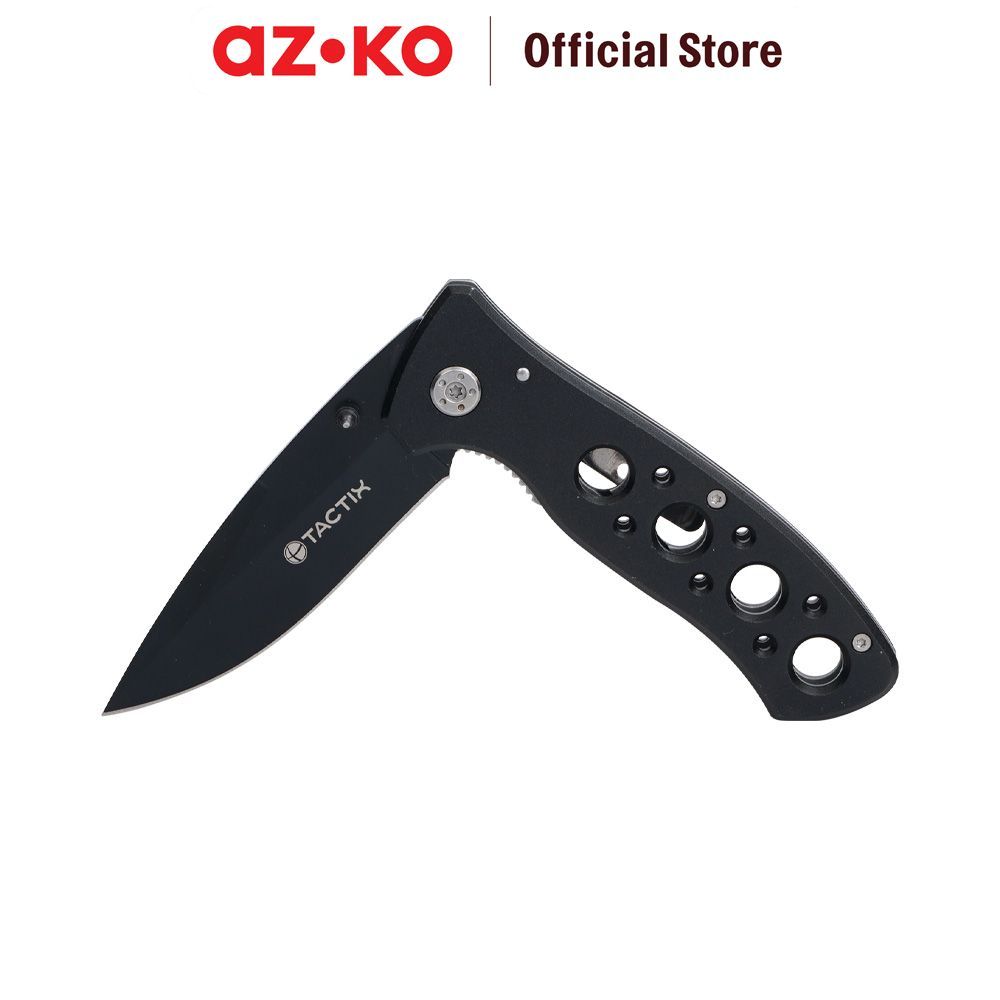 AZKO Tactix Pisau Lipat Multifungsi - Hitam Pocket Knife Alat Outdoor Camping Survival Portable - Gambar 2