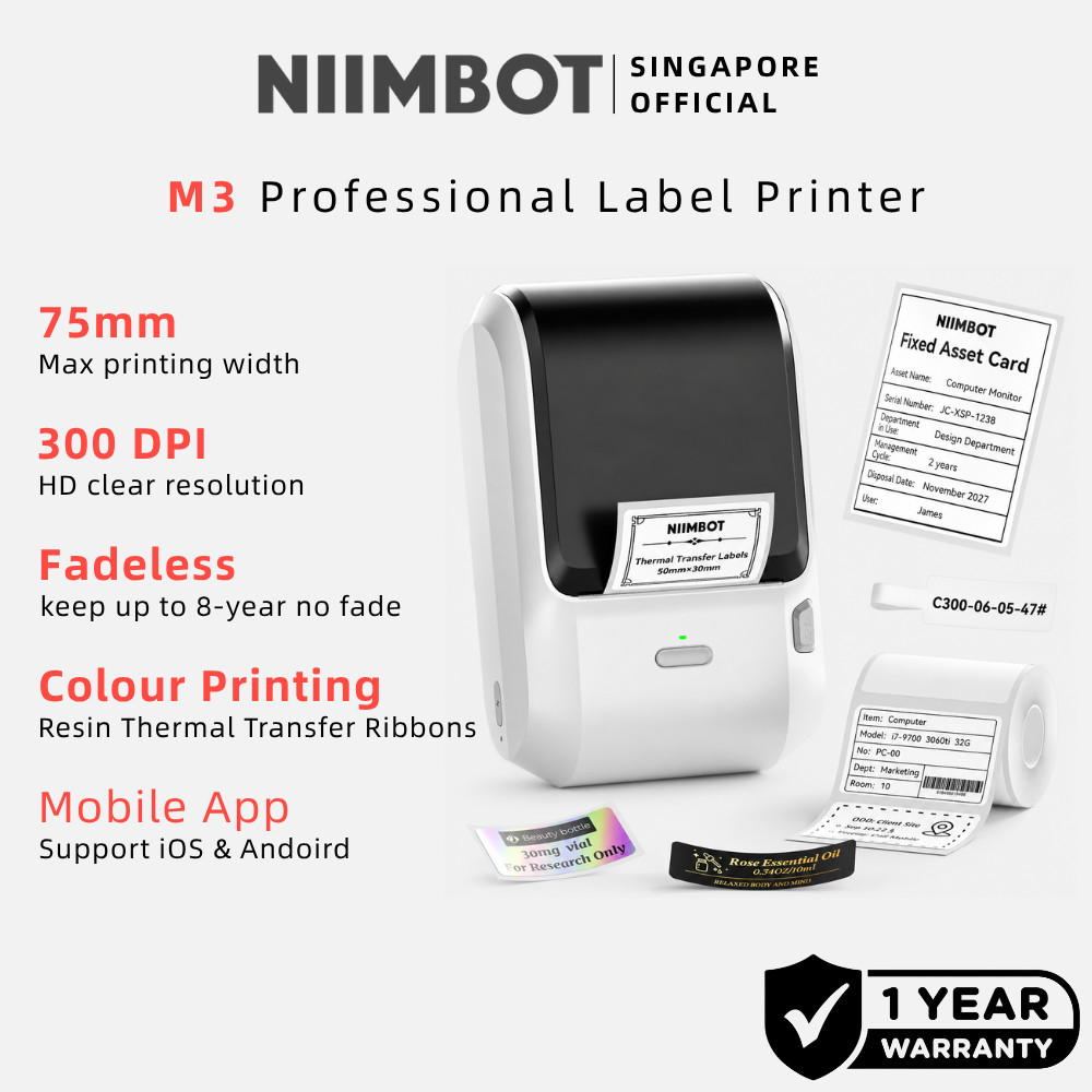 NIIMBOT M3 Thermal Transfer Label Printer for Manufacturer Medical ...