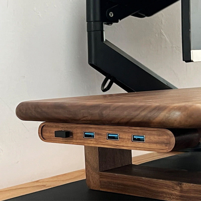 North American Black Walnut USB Pure Solid Wood 1 for 4 3.0 ...