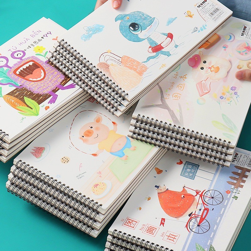 POPmaker Buku Gambar Anak A4 30 Lembar Spiral Bonus Stiker - Gambar 3