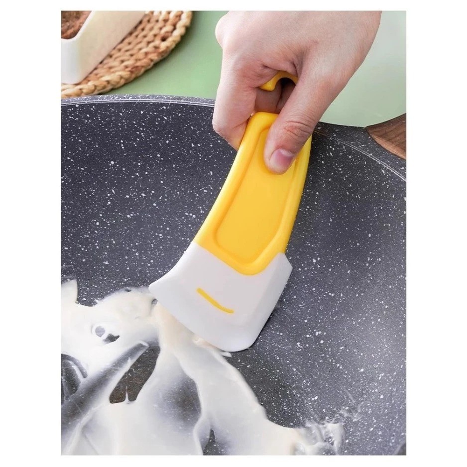 SUTIL SPATULA KUNING MINI SCRAPER SODET SILIKON - Gambar 3