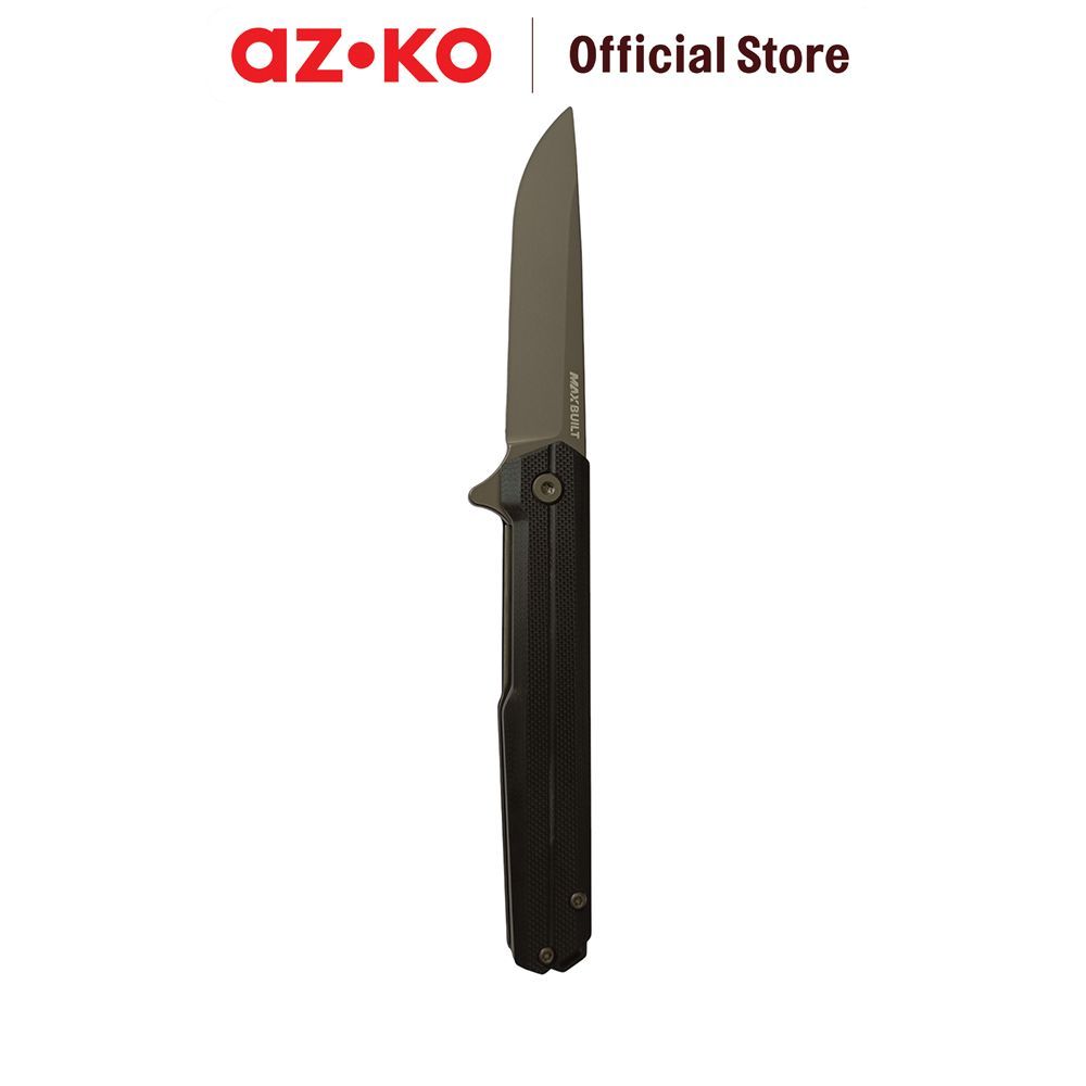 AZKO Maxbuilt 18 cm Pisau Lipat Multifungsi - Hitam Pisau Lipat Saku Pocket Knife Perlengkapan Outdoor Peralatan Kemping Survival Knife