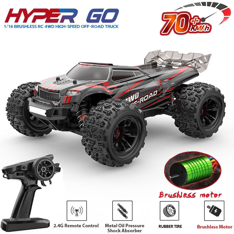 Hyper Go MJX 1/16 4WD RC Car 70KM/H Brushless RC Racing Car Remote ...
