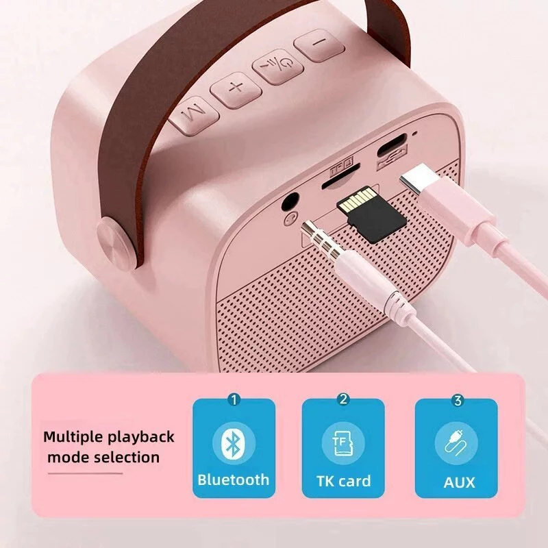 [COD] K12 Speaker Bluetooth Karaoke With 2Mic 3D Stereo Mini Bluetooth Speaker Set Full bass Karaoke - Gambar 4
