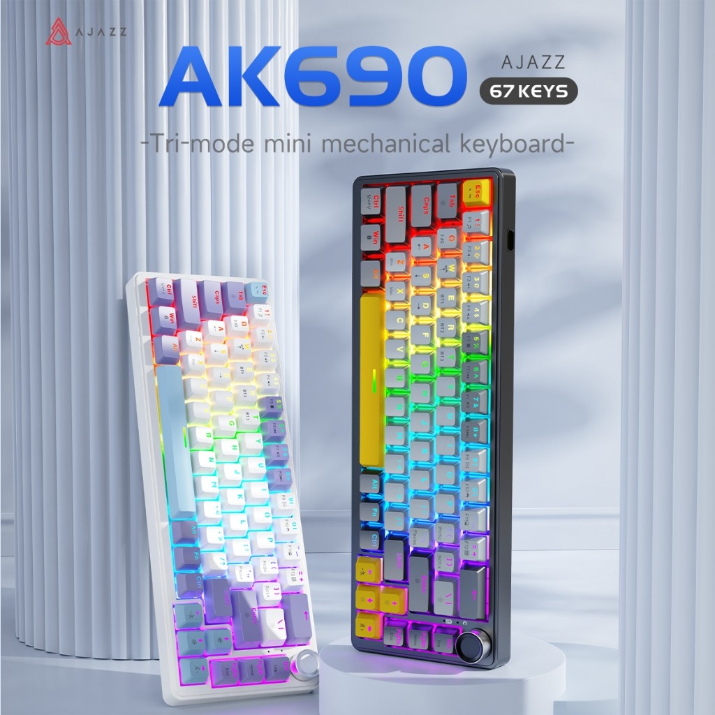 Ajazz AK690 / AK-690 Wired Mechanical Gaming Keyboard Full Key Hotswappable - Gambar 2