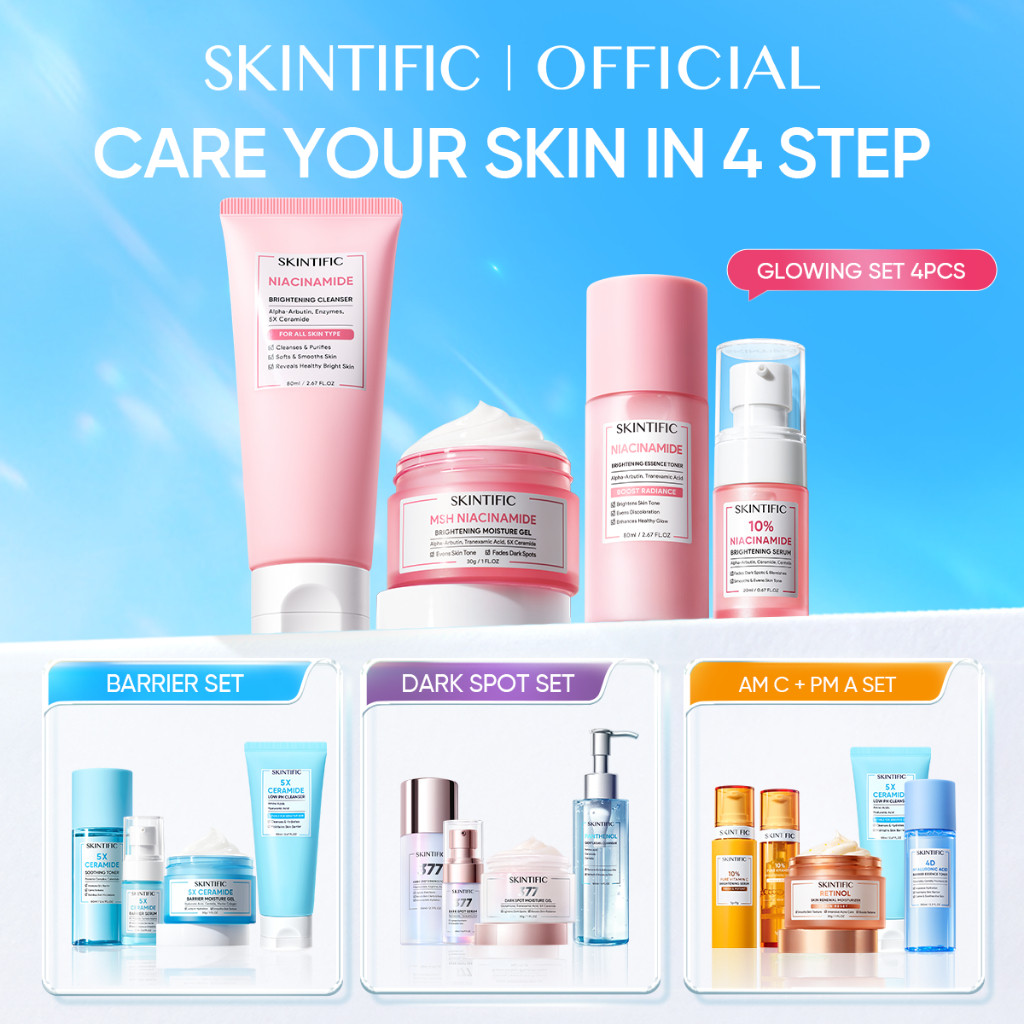 [!! SPECIAL PACKAGE] SKINTIFIC Glow Expert Set Brightening Moisturizer Serum Niacinamide Retinol