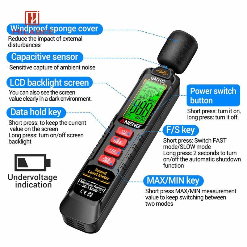 [UsusexaMY] Digital Sound Level Meter Decibel Meter Audio Sound Tester ...