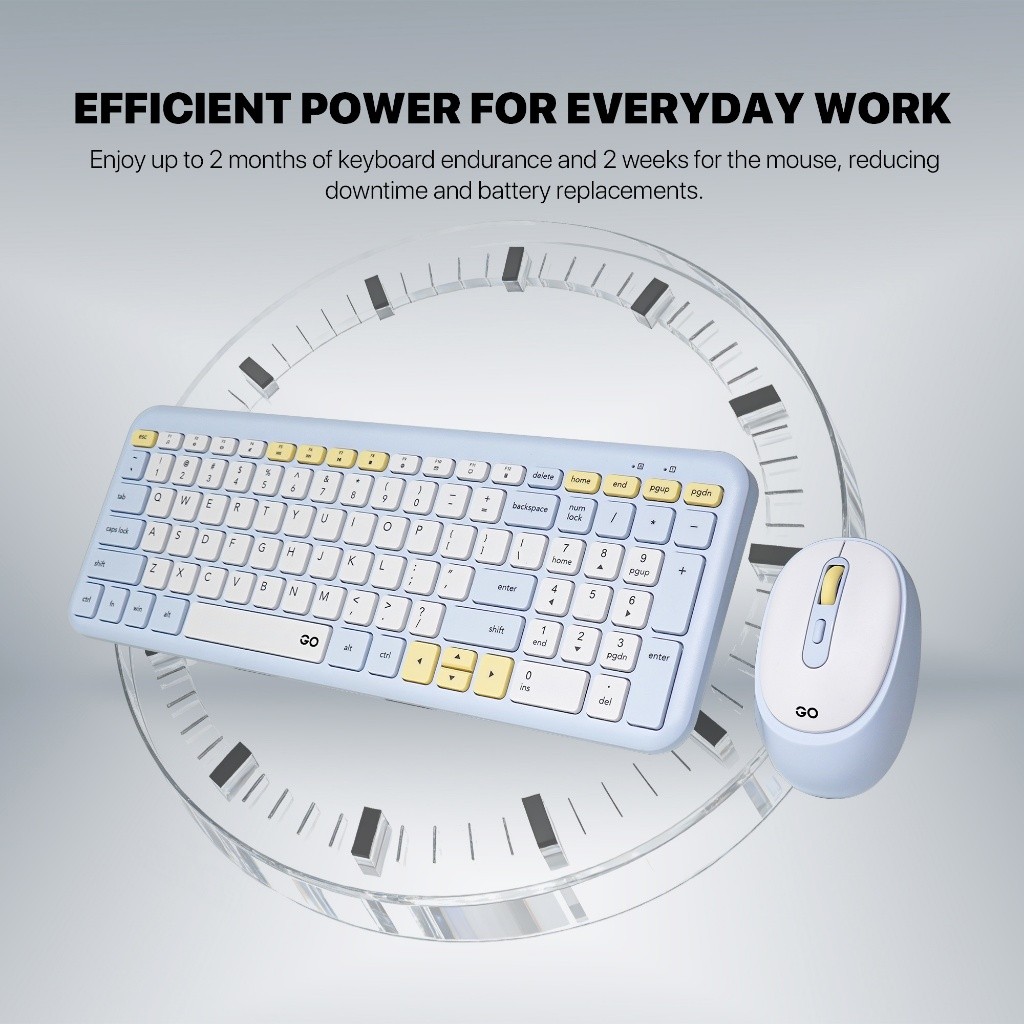 Fantech WK901 / WK-901 Wireless Keyboard Mouse Combo Set Silent Click 2.4GHz Dongle USB Receiver - Gambar 2