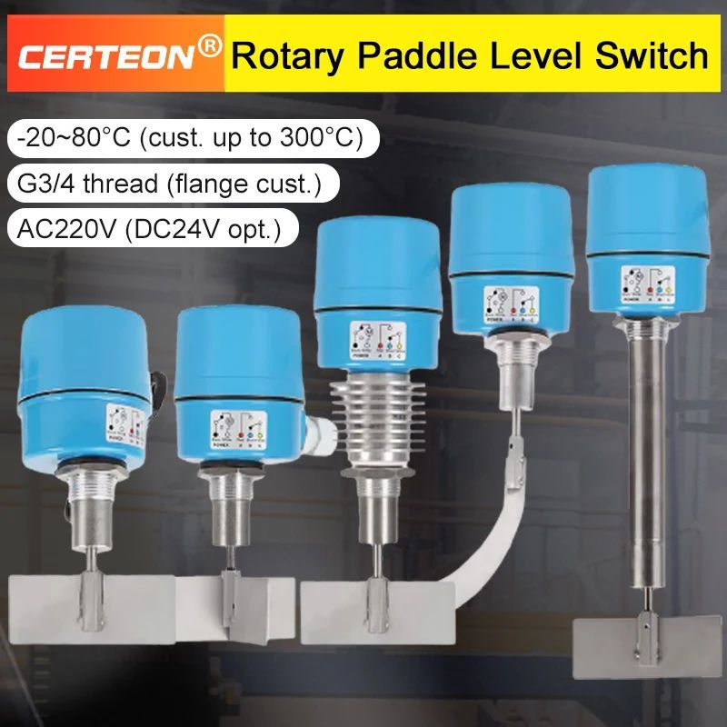 SR80 Rotary Paddle Level Switch High Temperature Threaded Sensor Silo ...