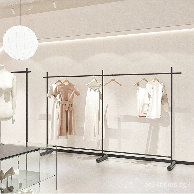 Clothing Store Display Rack Black Thickened Men's and Women's Clothing ...