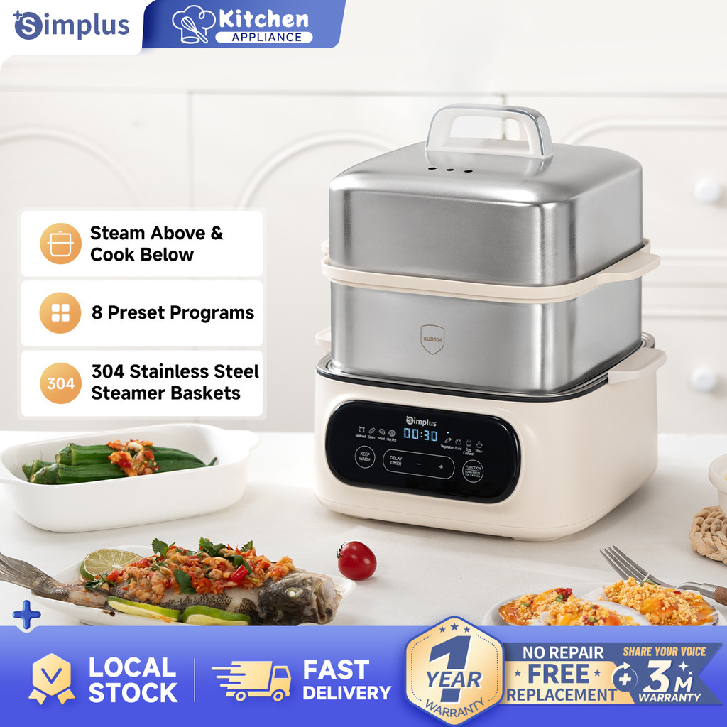 Simplus Kit Electric Steamer | Steam Above & Cook Below | 24h ...