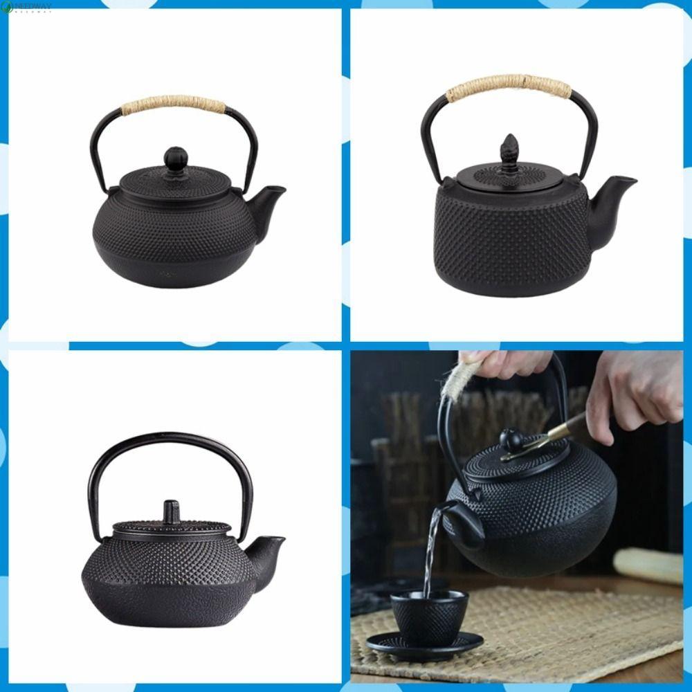 NEEDWAY Cast Iron Pot Teapot, Fast Heat Conduction Chinese Japanese ...