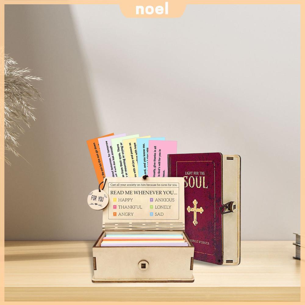 Wooden Bible Verses Box with 150 Prayer Cards Christian Bible Storage ...