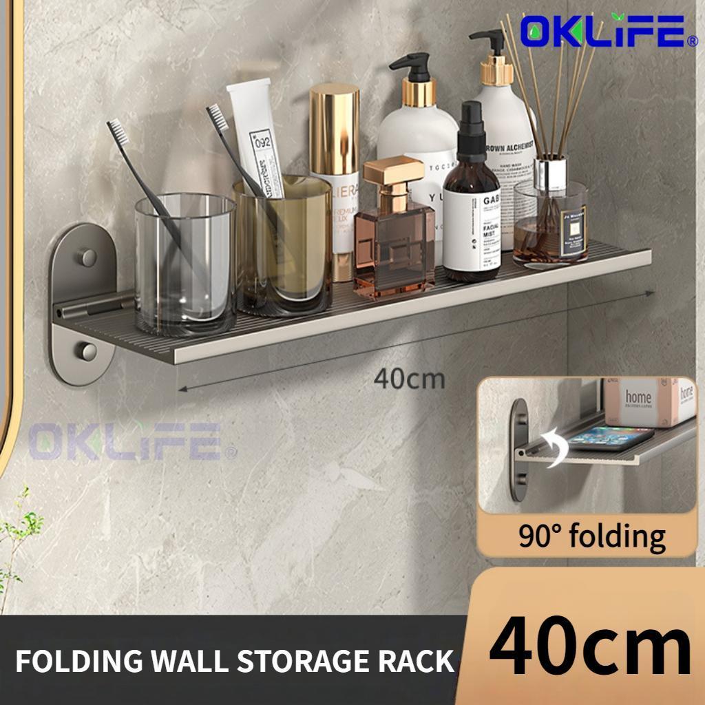 Single Tier No Drill Bathroom Shelf Rust Proof Wall Mount Above Mirror Washstand Organizer Condo Toilet Storage view 11