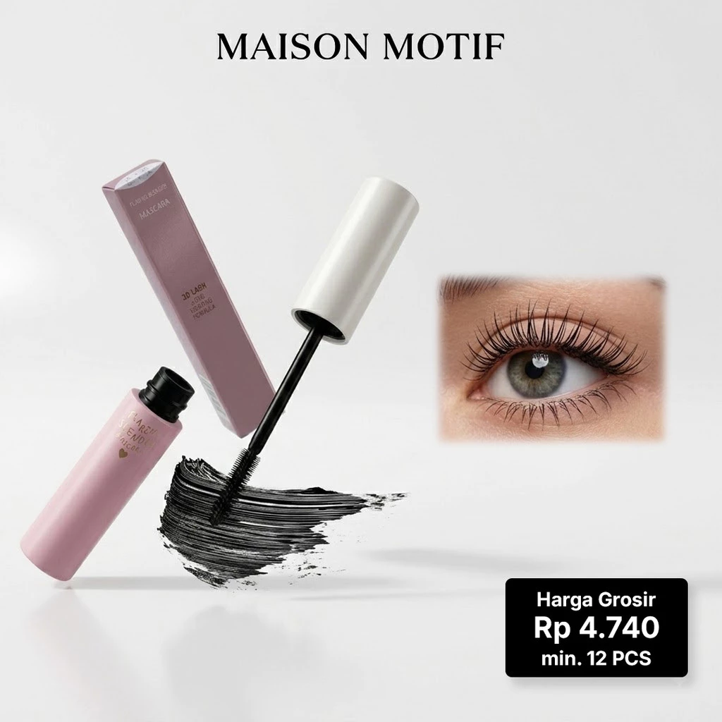 GROSIR 12 Pcs Mascara Slender Curling Natural Waterproof Long Lasting Maskara Pelentik 011 779