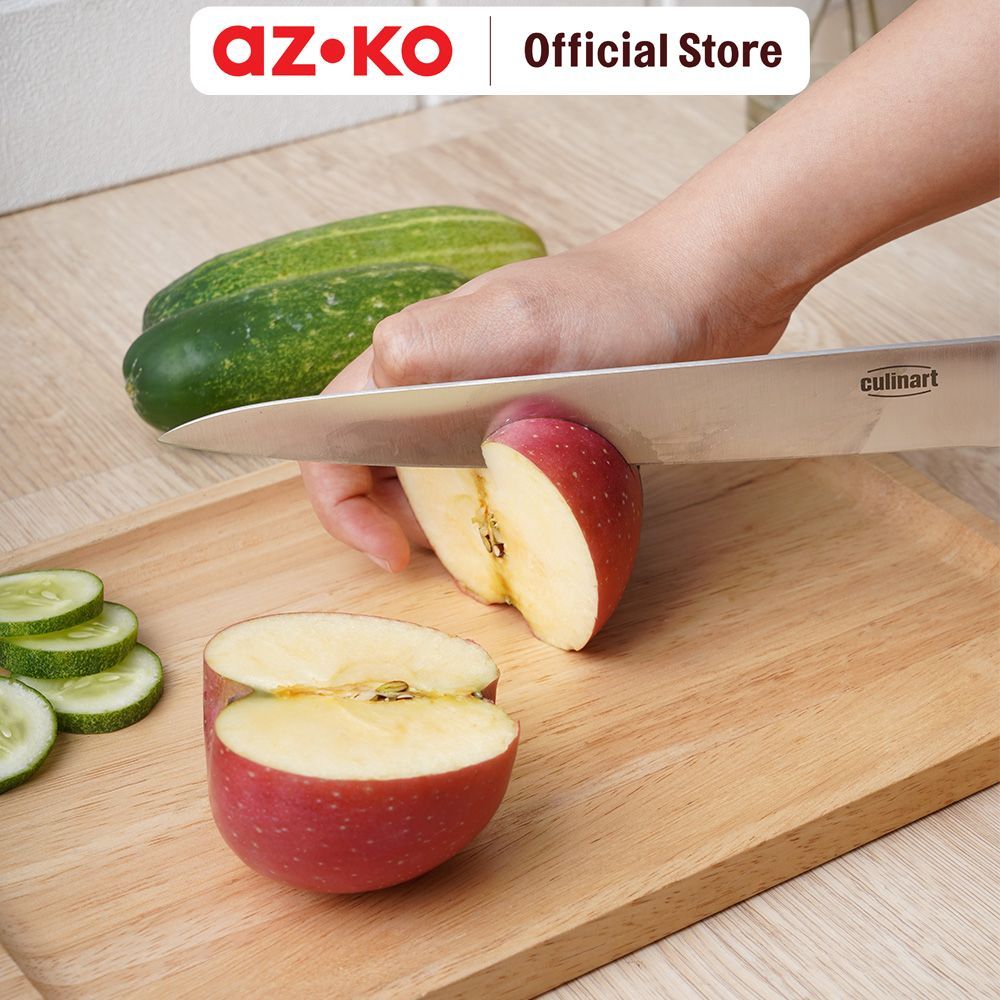 AZKO Culinart 8 inci Pisau Pengiris - Hitam Pisau Iris Daging Slicing Knife Alat Pemotong Perlengkapan Dapur - Gambar 3
