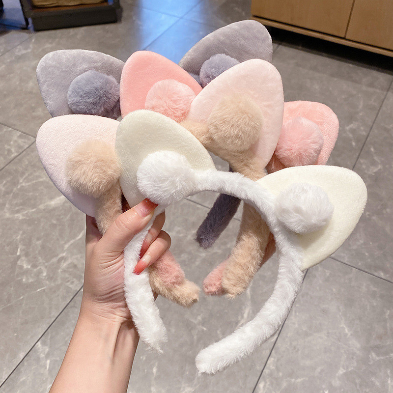 Popmaker Shop Bandana Wanita Korean Pom Pom Bulu