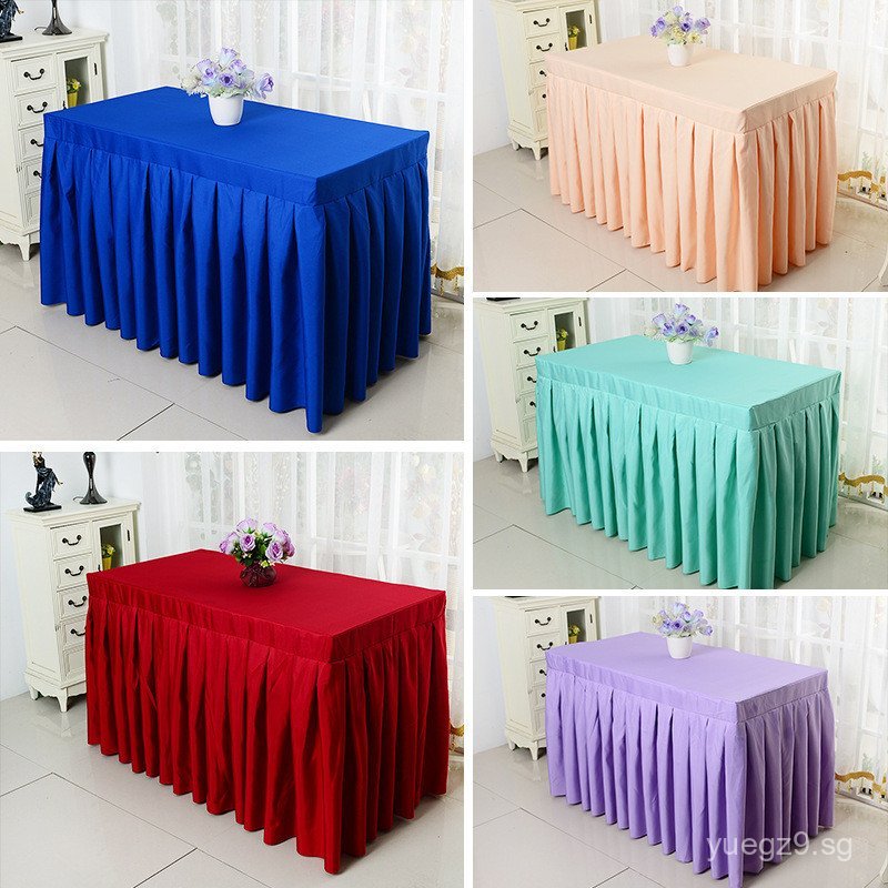 Printable logo Solid Color Conference Tablecloth Cold Dining Table ...