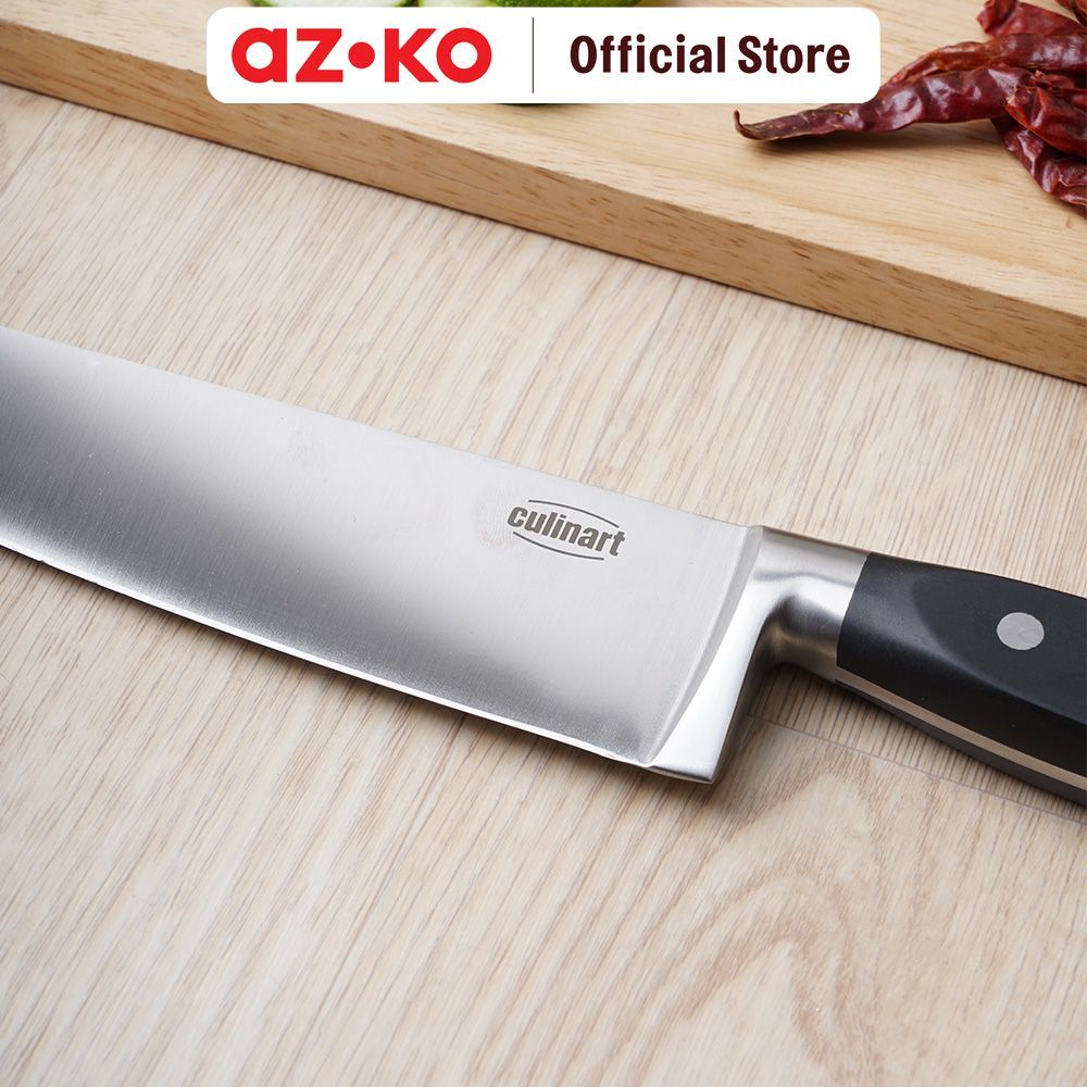 AZKO Culinart 8 inci Pisau Koki - Hitam Multifunctional Cooking Knife Alat Pemotong Serbaguna Piso Tajam Kitchen Tools Peralatan Masak - Gambar 4