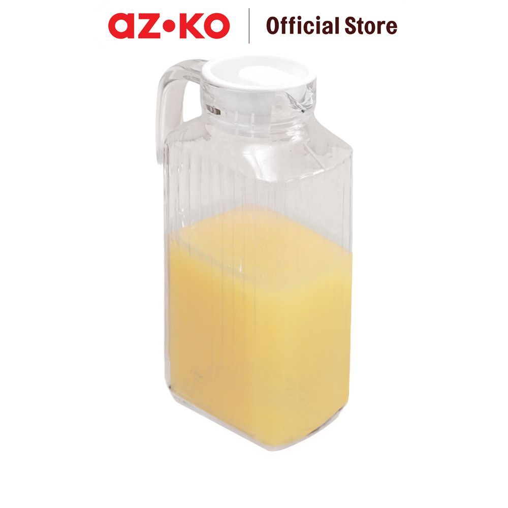 AZKO Culinart Teko Minum Kaca Dengan Tutup 1.7 Liter Transparan Water Jug Pitcher Air Carafe Minum Jug Rumah