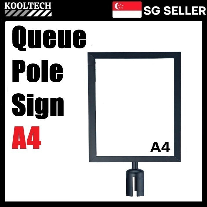 Sign Frame A4 Standing Holder Stainless Poster Signage / Queue Pole ...