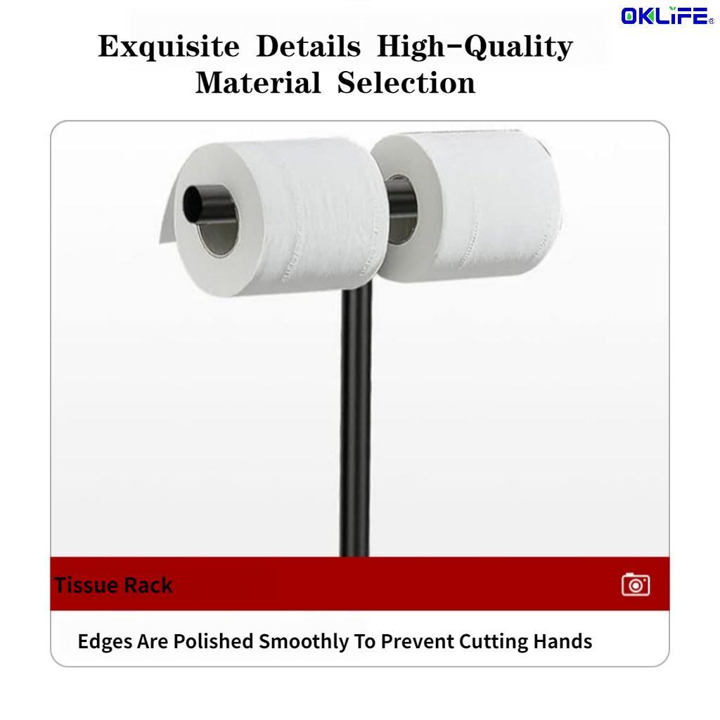 Waterproof Anti-Rust Stainless Steel T Bar Towel Rack Freestanding Desktop Towel Stand Stable Base Towel Holder alternate view