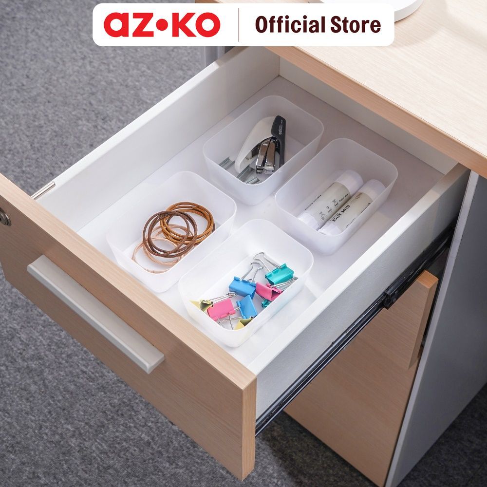 AZKO Stora Organizer Laci 12.5x8.5x4.5 cm Set 4 pcs Pembagi Laci Sekat Drawer Organizer Tray Laci