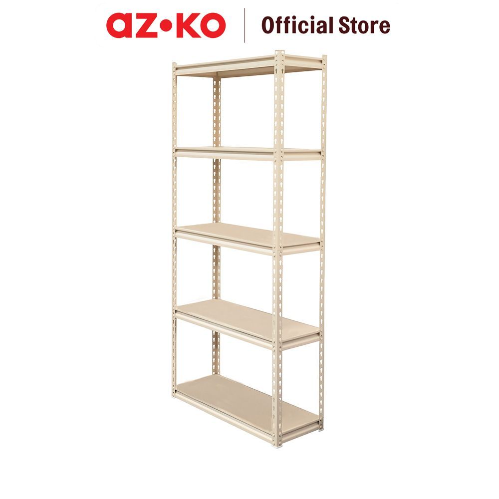 AZKO Tactix Norden Rak Besi 5 Tingkat 80x30.5x175 cm - Krem Tan Shelf Besi Rak Metal Shelving Baja Organizer Besi - Gambar 3