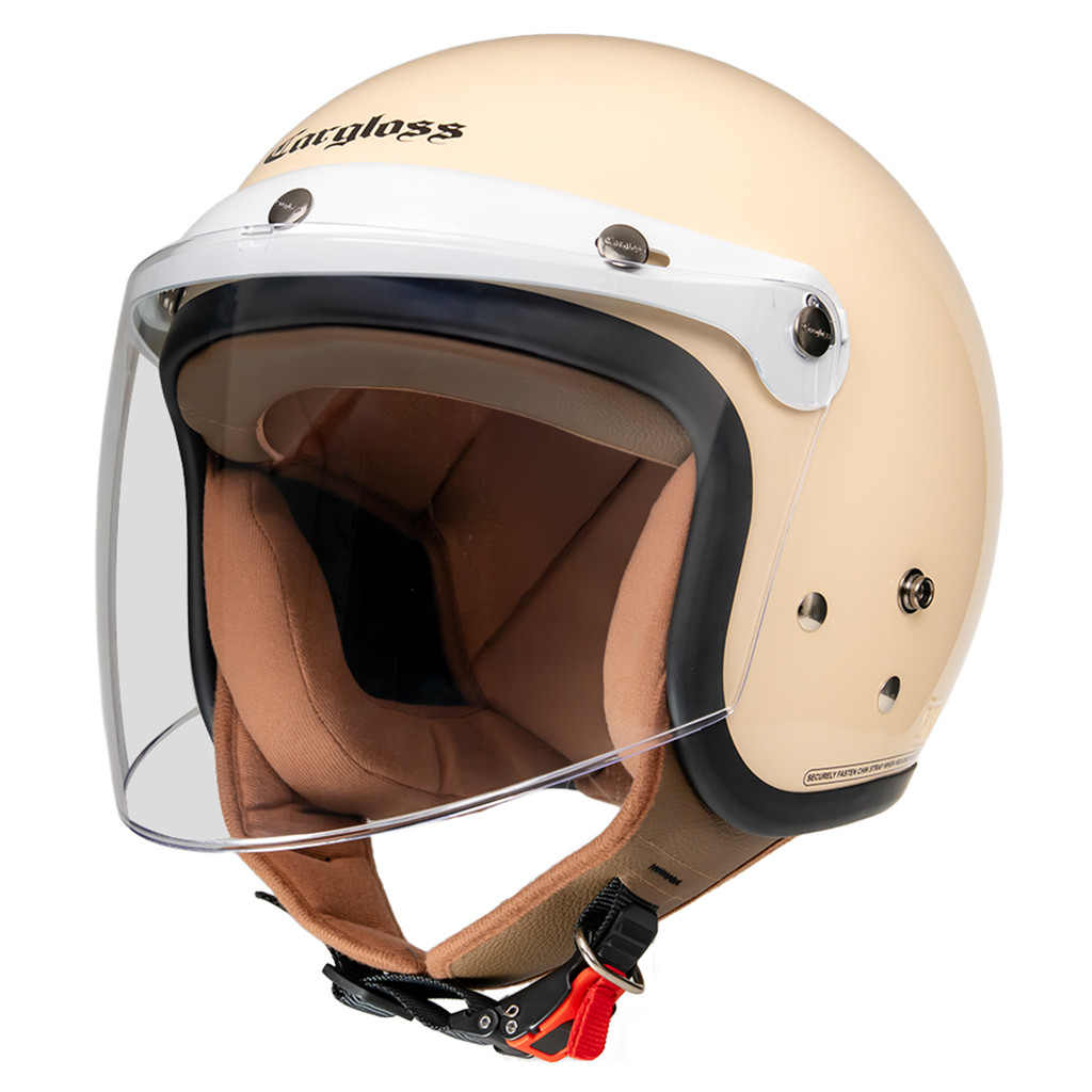 Cargloss CFH Hijab Retro Helm Half Face - Avorio Naiade - Gambar 2