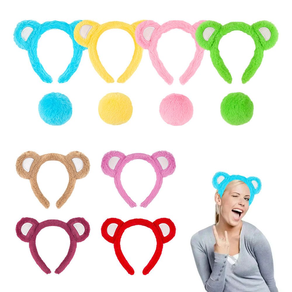 Popmaker Shop Bandana Wanita Korean Pom Pom Bulu - Gambar 2