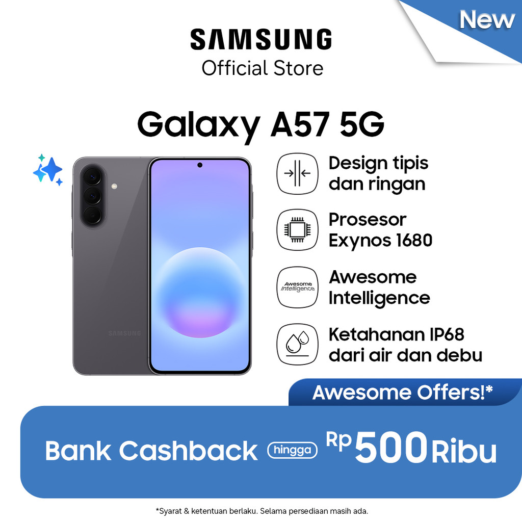 Samsung Galaxy A57 5G 8/128GB - Awesome Gray / Hp AI / IP68 / 5000 mAh