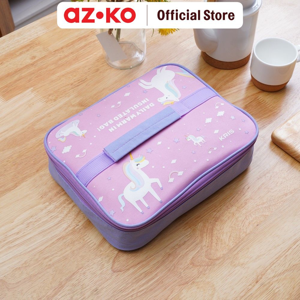 AZKO Kris Kotak Makan 4 Sekat Dengan Soup Pot & Tas 1.5 Liter Bento Box Meal Container Tempat Bekal Lunch Box Kotak Bekal - Gambar 2