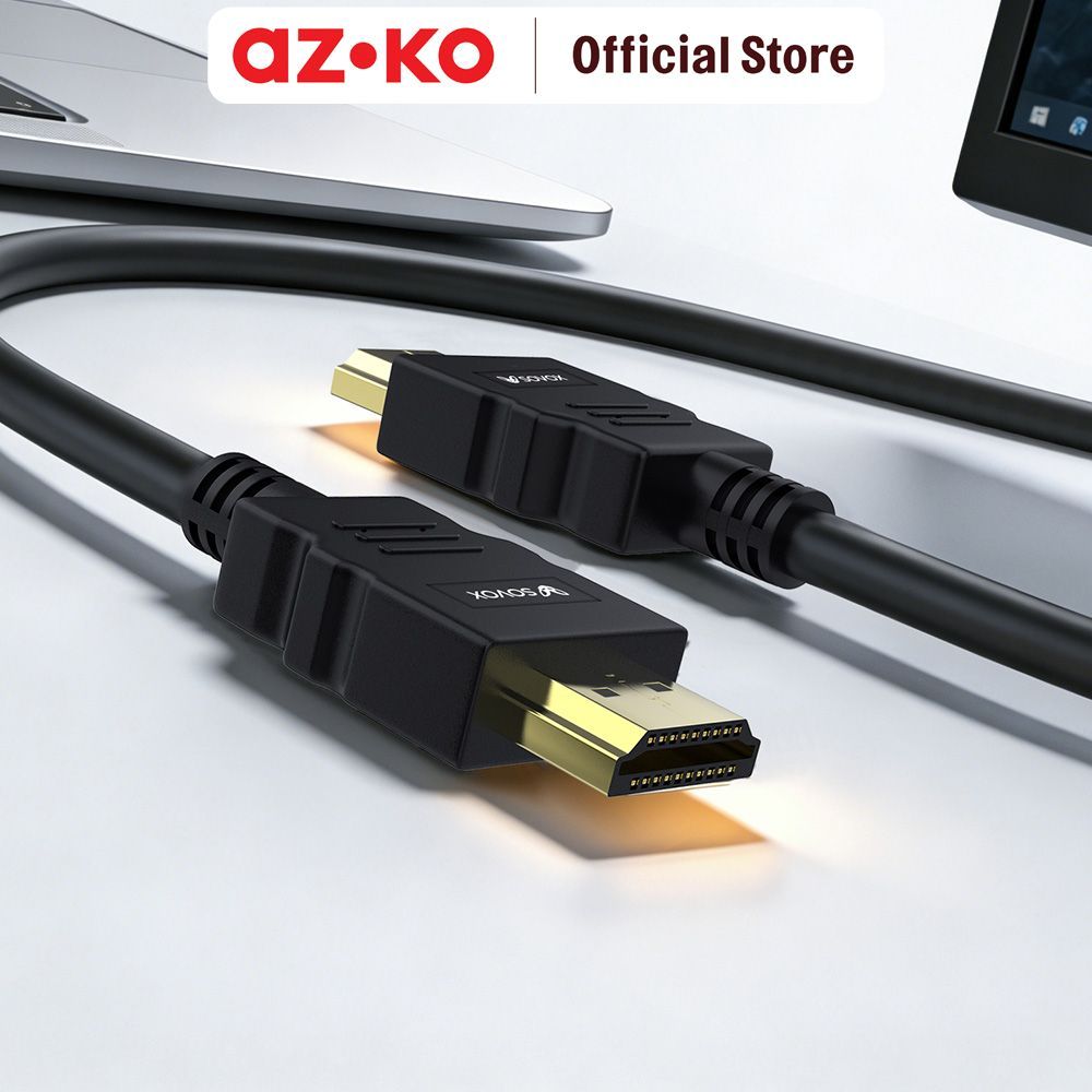 AZKO Sovox Kabel HDMI 1.4V To HDMI 1.2 Meter - Hitam Video Connector Sambungan Monitor Kabel Display Audio Visual - Gambar 3