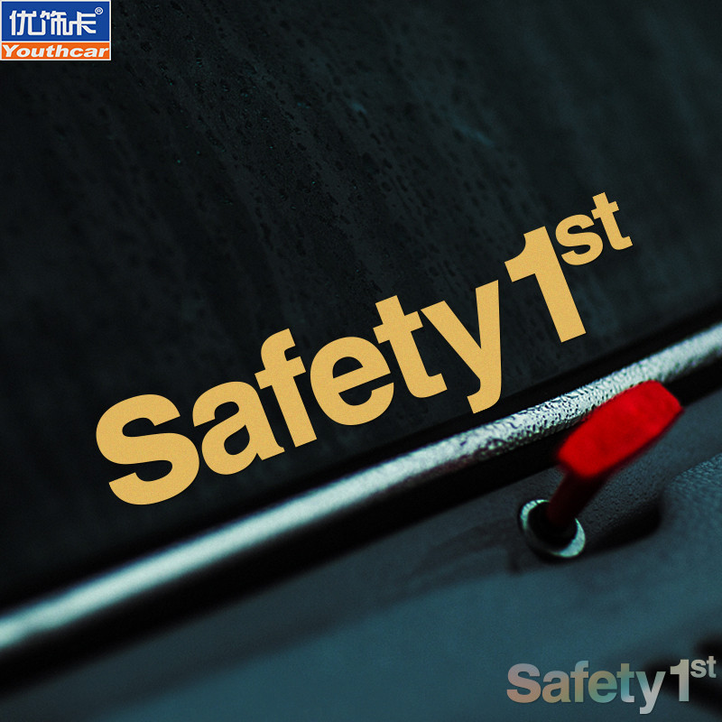 Safety First English Warning Sticker Novice on the Road Rear Safety ...