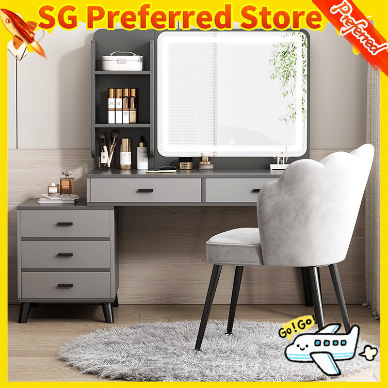 [] Light Luxury Dressing Table Bedroom Modern Minimalist Small ...