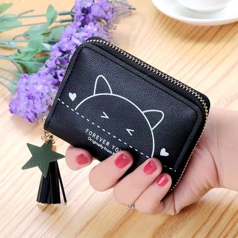 POPmaker shop ​Dompet Kartu Wanita D08 Import Motif Animal Multifungsi COD - Gambar 2