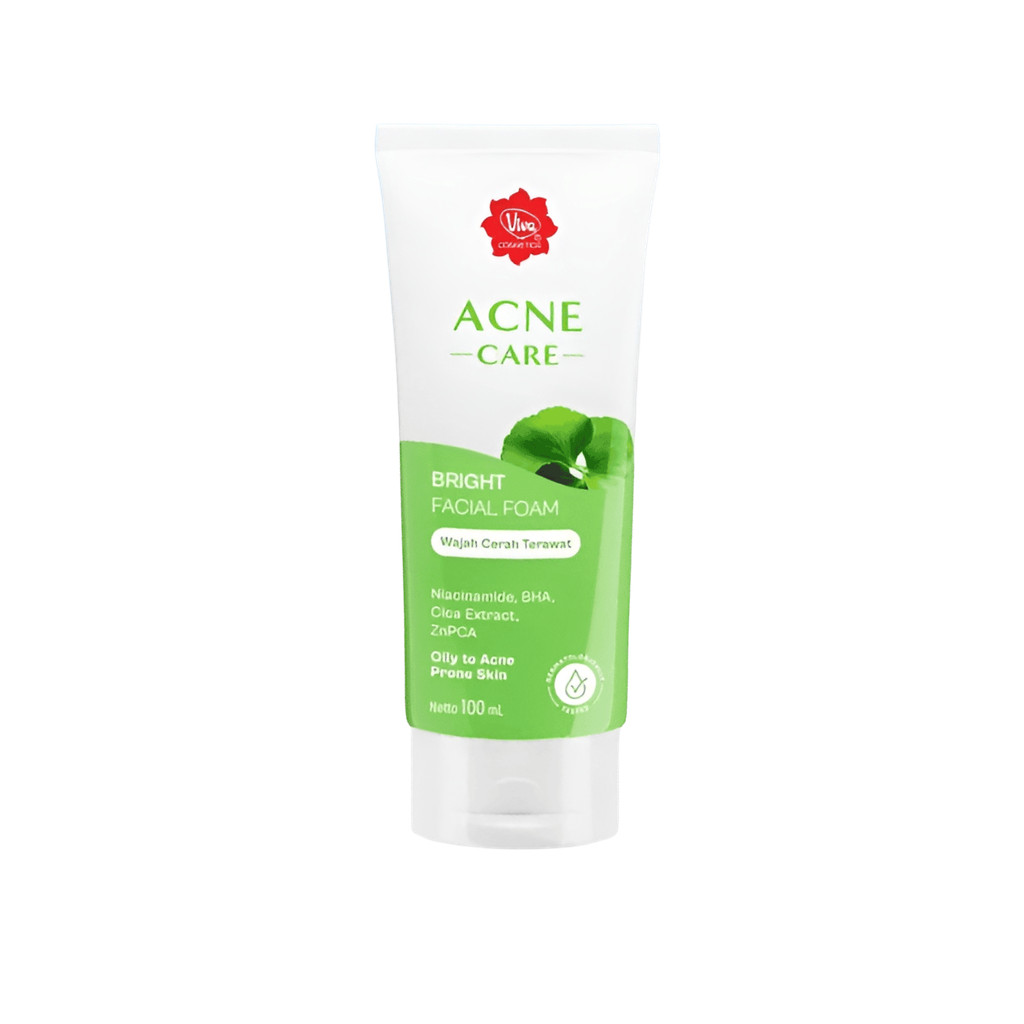 Viva BRIGHT Facial Foam Acne Care l Merah Jingga Official - Gambar 4