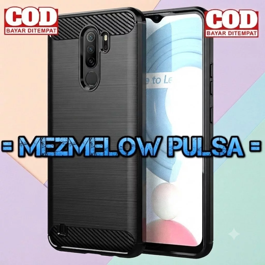 Soft Case Fiber Carbon Silikon Casing Softcase XIAOMI REDMI 9 BIASA