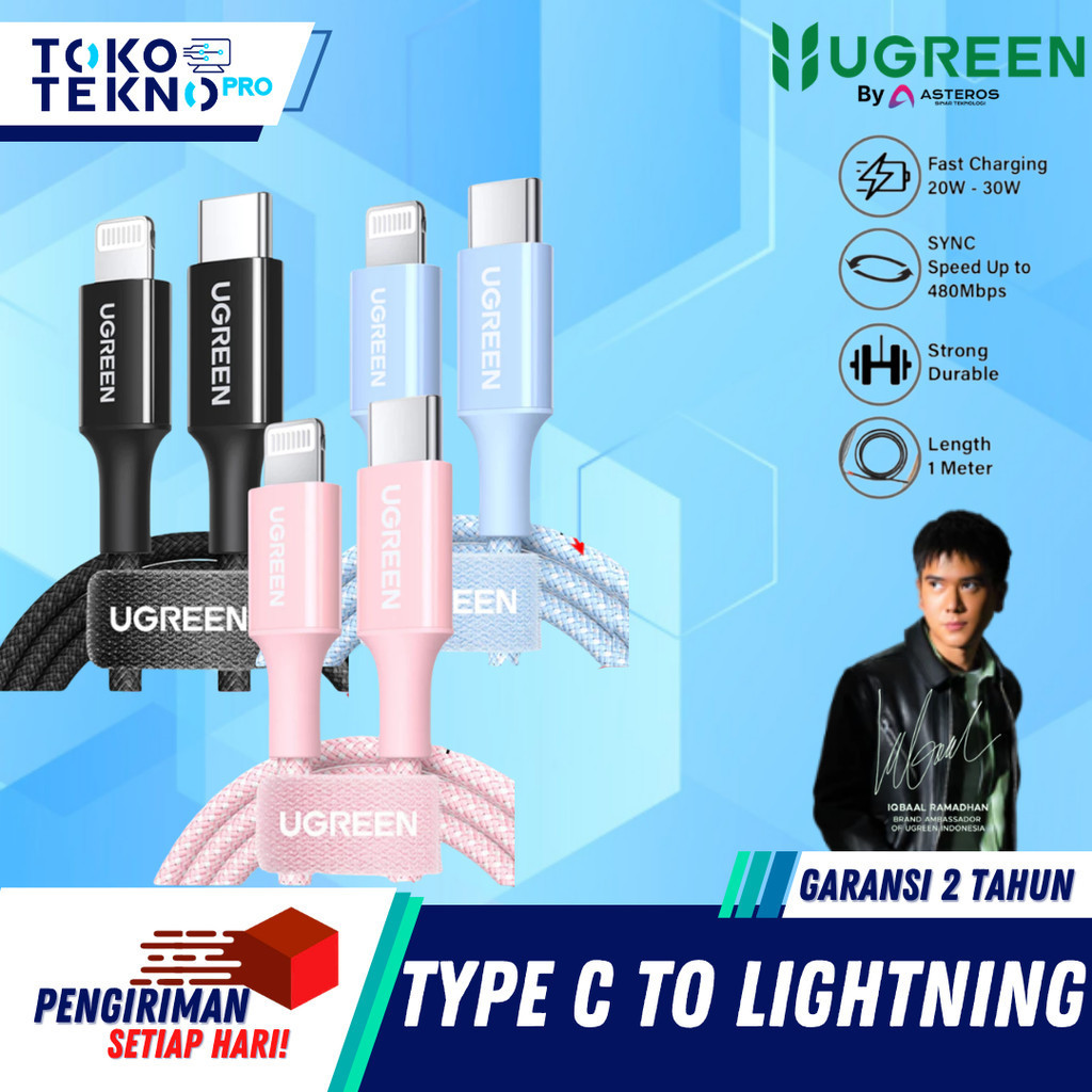 Ugreen USB C To Lightning Kabel Charger MFi For iPhone 11 12 13 14 Pro Max PD Fast Charging 20W-60W