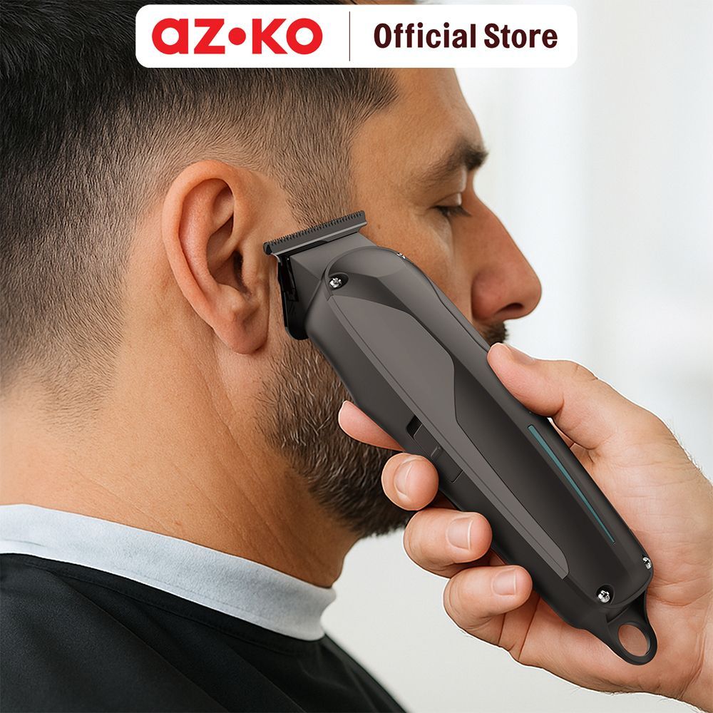 AZKO Klaz Valor Alat Pencukur Rambut 1300 mAh - Hitam Hair Clipper Mesin Cukur Alat Potong Rambut Hair Trimmer Mesin Potong Rambut - Gambar 2