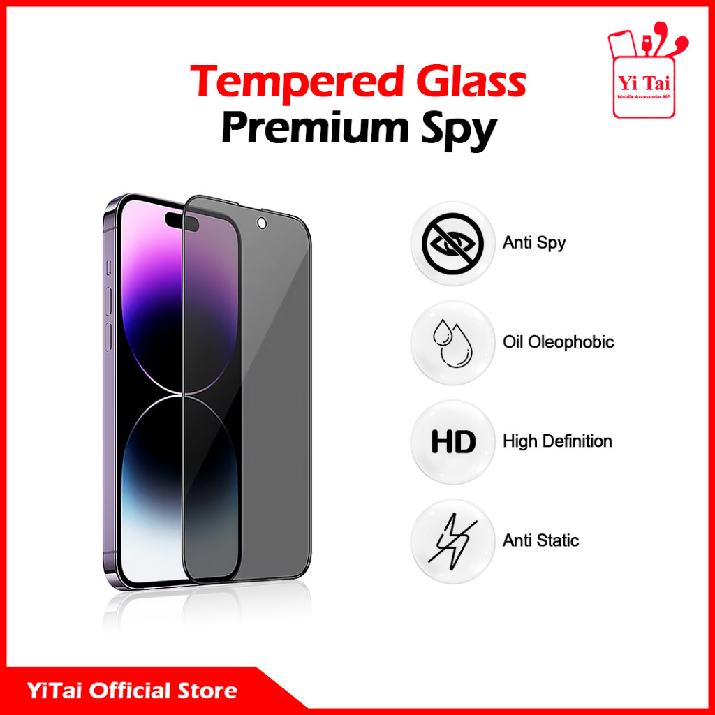 YI TAI Tempered Glass Glow Bening Anti Spy Blue Glare Xiaomi Redmi 15 Poco M7 M7 Plus - Gambar 4