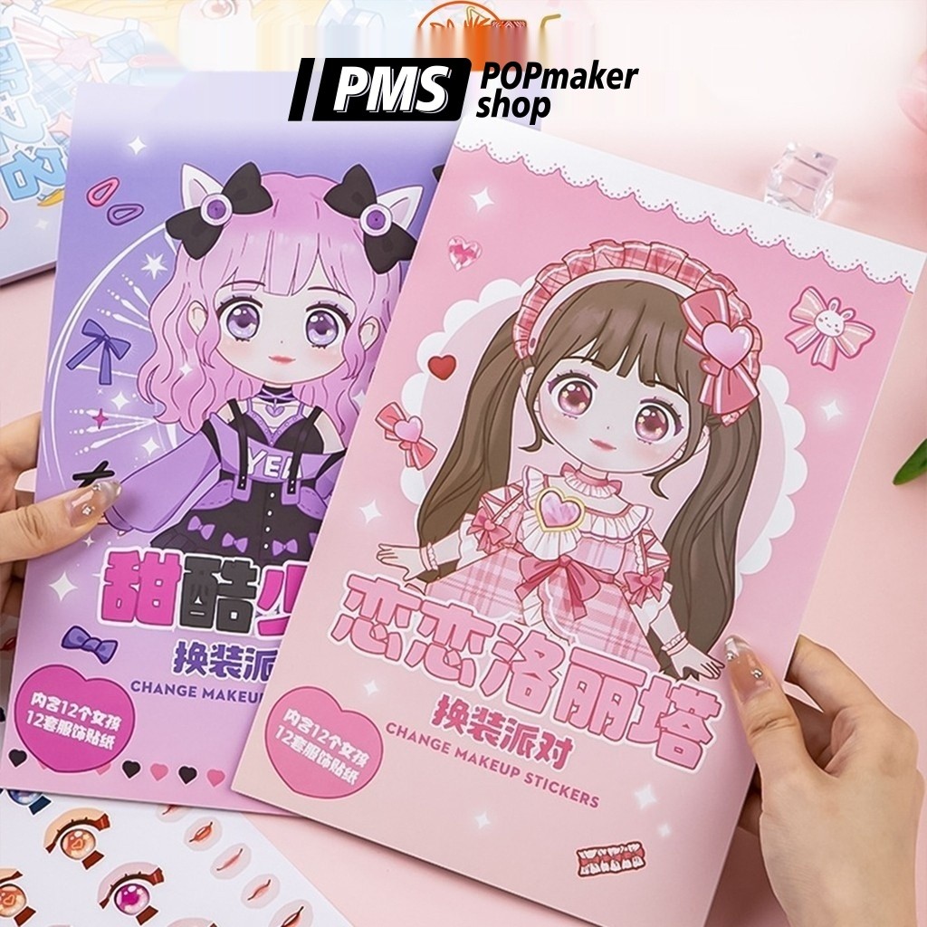 PoPmaker shop buku stiker interaktif anak edukatif mainan hibur si kecil aman kualitas baik untuk restoran keluarga H1048 COD - Gambar 4