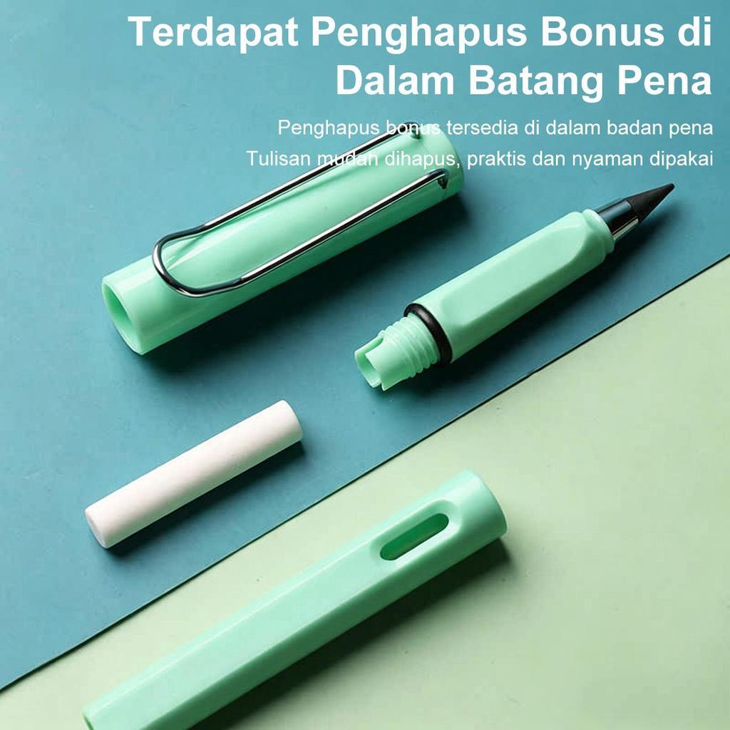 Pensil Eternal Tanpa Tinta 0.5mm HB – Macaron Cantik Tanpa Asah Ujung Ganti Refill – Pensil Tak Habis Tulis Tahan Lama Tidak Kotor – untuk Anak Pelajar Sekolah – Back to School Alat Tulis - Gambar 2