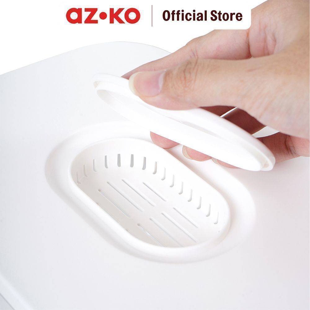 AZKO Culinart Tempat Beras Plastik Single Grid 12.5 Liter - Putih Bin Beras Storage Rice Kontainer Rice Keeper - Gambar 4