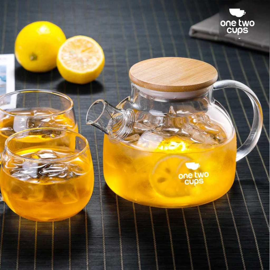 AKIEMSTR Teko Teh Kaca Borosilikat Saringan Tahan Panas Teapot 1L - BR-384 - Gambar 4